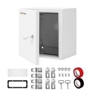 Tocretoare Outdoor Electrical Box, Steel Junction Box 12 x 12 x 8'', NEMA 4X Electrical Enclosure Box IP66 Waterproof & Dustproof, Universal Electrical Project Box with Lock & Mounting Plate
