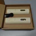 LARS NYSM Electric Salt and Pepper Grinder Set, USB Rechargeable, Automatic Salt and Pepper Mills, Spice Shakers Refillable with LED Light, Adjustable Coarseness, Ceramic Grinder (Taupe Brown)