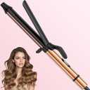 1.25 inch Long Barrel Curling Iron, Extra-Long Curling Wand with 8 Heat Settings, Ceramic Curling Iron for Smooth and Lasting Styling,Suitable for All Hair Types, Dual Voltage Damage-Free Styling