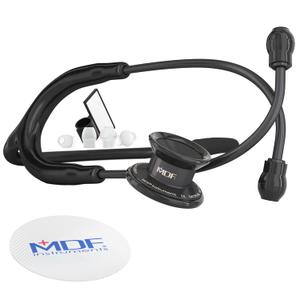 MDF Instruments, MD One Stainless Steel Premium Dual Head Pediatric Stethoscope - All Black (MDF777C-BO)