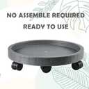 20.5 Inch Planter Caddies Rolling Saucer Caddy with Wheels, Heavy Duty Wheeled Stand for Potted Plant, Round Coaster Roller Base Tray with Casters, Flower Pot Dolly Holder for Indoor Outdoor
