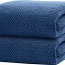 HOMEXCEL Bath Towels Pack of 2, (27 x 54 Inches) Microfiber Ultra Soft Highly Absorbent Bath Towel Set, Lightweight and Quick Drying Towels for Body, Sport, Yoga, SPA, Fitness, Blue