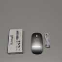 Bluetooth Wireless Mouse for MacBook Air Mac Pro Laptop Computer iPad Pad PC Laser Optical Rechargeable Mini Slim Silent Mouse Widely Used Desktop Hp iMac (Gray) (Grey)