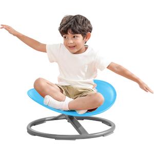 BABAMU Sensory Chair for Kids Autism Sensory Products Sit and Spin Autism Toys Spinning Chair ADHD Swivel Chair Training Body Coordination (Blue)