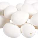 Juvale 48-Pack Blank White Plastic Eggs for DIY Painting and Decorating, Paintable Easter Eggs for Special Celebrations, Creative Crafting with Friends and Family