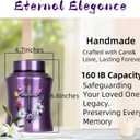 Purple Cross Urns for Ashes for Women Up to 140 LBS, Large Personalized Cremation Urns for Human Ashes Adult Male & Female Decorative and Funeral Keepsake Urn,Love of God Carefully Handcrafted