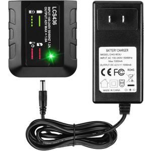 40V Battery Charger LCS36 LCS40 Replacement for Black and Decker 36v 40V Max Lithium Battery Charger LBXR36 LBX36 LBXR2036 LBX1540 LBX2040 LBX2540 Black Decker 40 Volt