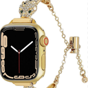 Metal Bling Bracelet Compatible with Apple Watch Bands 42 44 45 46 49 41 40 38mm Women Men,Snake Serpent Shape Wristband with Shiny Rhinestones for iWatch Series 10 9 8 7 6 5 4-1 Ultra 2 SE