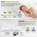 ProsourceFit Dual Pro Percussion Massage Gun, 6 Attachable Pieces for Deep Tissue Relief, Muscle Massager Gun with 4 Speed Levels, Adjustable Handles for Back Massage, and Quiet Portable Relief, White