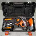 Mini Chainsaw 6 Inch Cordless, Super Handheld Chainsaw with 2x Big Batteries, Electric Mini Chain saw Battery Powered, Small Hand saws for Tree Wood - Garden Yard Time Saving Tool