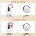 Feekoon Built in Thermostat Compatible with Cadet, Electric Baseboard Heater Thermostat, 22 Amp, 240/208/120 Volt(1 Pack,Double Pole)