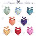 Dog Bandanas for Boys and Girls, Dog Birthday Bandana - Handmade Premium Quality Adjustable Neck Scarf for Medium & Large Breed Dogs(4th of July)