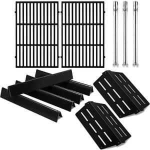 Genesis 300 E-310 Parts 7524 Grill Grate 7621 Flavorizer Bars Heat Deflectors Burner Tubes Replacement Parts for Weber Genesis E-310 E-330 S-330 S-310 E/S-320 Gas Grill GS4 Cooking Grates
