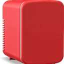 Skincare Fridge - 4L Mini Fridge for Bedroom, Office and Car, for Refrigerating Makeup, Skincare and Food, Cooler and Warmer, Beverage Cooler, Red