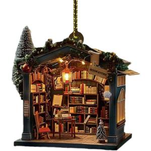 Bookgift B Acrylic 2D Flat Book Ornament for Christmas Tree
