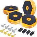 POWERTEC Bench Dog Puck - Fits 3/4" Dog Hole on Work Bench & T Track, Ideal for Sanding, Routing, Finishing & Painting, T Track Accessories - 4PK (71820)