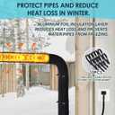 Water Pipe Heat Blanket 78.7 x 6.3 with 4.9 ft Power Cord, 110V, Max Temp 65, Aluminum Foil Freeze for Metal & Plastic Pipes Freeze Protection