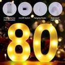 80th Birthday Decorations for Women Men,Happy 80 Birthday Decorations for Centerpieces Table,80 Light Up Numbers Sign Led for Party Backdrop Wall Decor for Wedding Anniversary Home