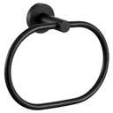 APLusee Matte Black Towel Ring, Stainless Steel Oval Hand Towel Holder for Bathroom Kitchen, Wall Mounted
