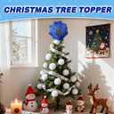 2 x Funny Christmas Tree Topper, 9.8 * 9.8inch Spider Web Topper, Blue Red Tree Topper Christmas Ornament Tree Topper Decors, Unique Cartoon Festive Birthday New Year Family Gathering Decors