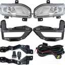 labwork 1 Pair Fog Lights Replacement for 2017-2020 Rogue S SL SV Hybrid Fog Driving Lights Switch Bezel Wires Clear Lens Fog Lights 261558995A 261508995A