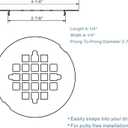 Black Snap-in Shower Drain Cover,Hidrop 4-1/4" OD Round Shower Strainer Grid, Easy-to-Install Replacement Cover Stainless Steel Matte Black