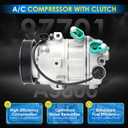 Car A/C Compressor Fit for Hyundai E-lantra, for Kia Forte/Soul 1.8L 2.0L 2013-2019 Automotive Replacement AC Compressor 97701-A5800, 97701-F2800, 97701A5800 A/C Compressor for Car CO 29193C
