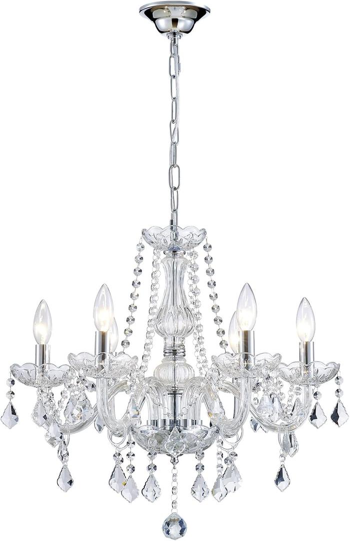 Crystal Chandelier Light Fixture, Modern K9 Crystal Chandelier Dining Room Light Fixture, Crystal Pendant Ceiling Light for Bedroom Modern Lighting Fixture for Living Room Kitchen Island Hallway