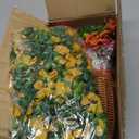 KTGOW 3 PCS Artificial Fake Hanging Flowers Plants with Basket for Spring Autumn Outdoor Outside Decoration, UV Resistant Faux Plastic Fabric Flower for Garden Porch Patio Balcony Yard Decor（Mix）