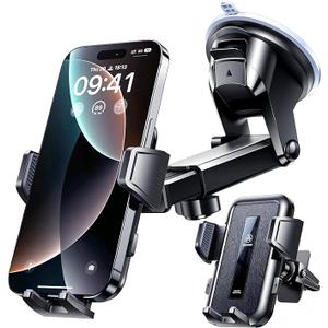 VANMASS 2026 Car Phone Holder【Military-Grade Strongest 90+LBS Suction】Phone Holder for Your Car Dashboard Windshield Vent Cell Phone Mount Truck Stand Cradle for iPhone 17 Pro Max 16 15 14 13 Android