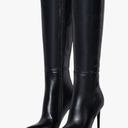 Elisabet Tang 4 inch Women's Knee High Long Boots, Stiletto Tall Pointed Toe Heeled Boot Leather Suede Comfortable Sexy, Size 9