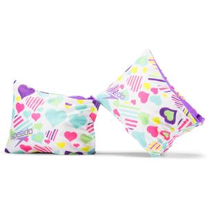 Speedo unisex-child Swim Arm Bands Begin to Swim (White Multi Heart)