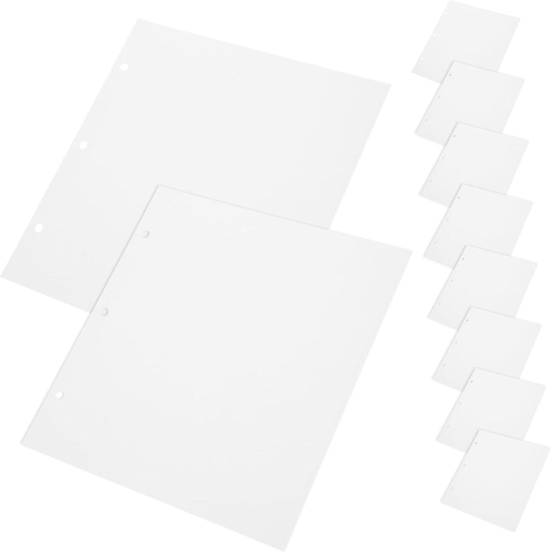LIFKOME Photo Album Accessory Set Pcs Reusable Self-Adhesive Binder Sheets Hole Scrapbook Page Protectors