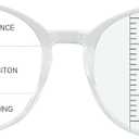 LAMBBAA Vintage Round Progressive Multifocal Presbyopic Glasses, Photochromic Gray Sunglasses for Men Women Readers (+0.00/+1.50 Magnification) (Transparent)