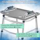 Bluestone Walker Tray- Upright with Holders-Universal Table Fits Most Standard Folding Walkers-Home Mobility Medical Equipment Accessories, 1 Count (Pack of 1)