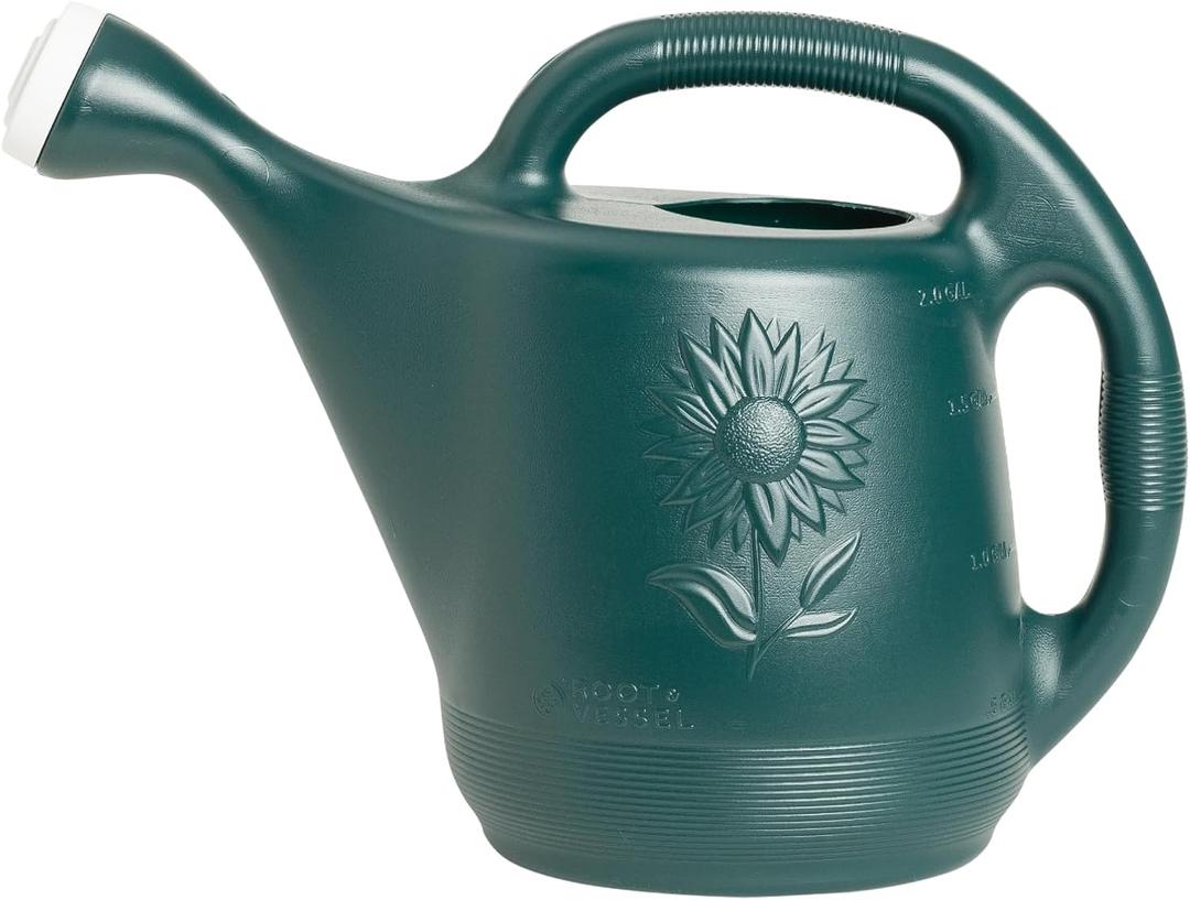 Root & Vessel 30301 Watering Can, 2-Gallon, Hunter Green