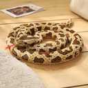 Clobeau 78 Inch Brown Snake Stuffed Animal, Lifelike Plush Snake Toy, Soft Stuffed Snakes Plush for Valentines Halloween Birthday Present Party Prank Prop, Stuff Reptile Animal Snakes Toys for Kids