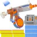Foam Dart Blaster with Shell Ejecting, Semi-Auto/Manual Modes Includes 22-Dart Drum,Electric M416 Soft Bullet Toy Gun for Outdoor Party Games Christmas Birthday Gift for Teens 14+ (Orange)