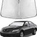 EcoNour Windshield Sunshade Compatible for Toyota Camry 2007-2009 2010 2011, LE, SE, SE Nightshade, XLE, XSE, TRD, Sun Visor for Front Windshield Sun Shade Cover, UV Heat Protector, Car Accessories