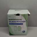 Netany 1 Pack 1 Liters/68 oz Square Glass Pitcher with Lid and Handle for Fridge, Iced Tea and Coffee Carafe Beverage Serveware, Heat Resistant Borosilicate Water Jug for Hot/Cold Drinks and Milk