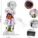 Fairy Garden Statues Outdoor Decor, Angel Figurines with Solar Lights Waterproof Resin Yard Art Sculpture Decoration for Patio, Lawn, Balcony, Mother's Day, Housewarming Gift