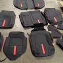 Custom Fit RAV4 Car Seat Covers Fit for Toyota RAV4 LE Limited XLE 2019 2020 2021 2022 2023 2024 2025 with Waterproof Faux Leather (Black with Red Trim, LU01-XLE)