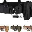 Tactical Battle Belt Set, Molle, Shooting, War Belt (Black)