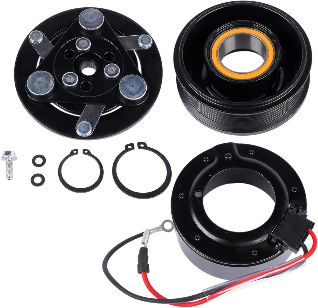 AC Compressor Clutch Kit Replacement for Buick Rainier Chevy Trailblazer GMC Envoy XL Olds Bravada Isuzu Ascender 4.2L L6 2002-2009 88892743 25825339
