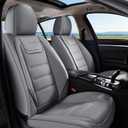 Coverado Car Seat Covers, Front Covers for Cars, Car Seat Cover Front Seats, Car Seat Protector Waterproof, Leather Car Seat Cushion, Universal Interior Covers Seat Protectors for Most Cars Gray