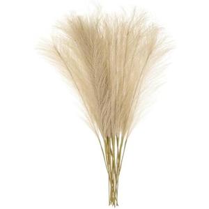uxcell 16pcs Faux Pampas Grass 21" Artificial Dried Pampas Dark Coffee | Fake Decor,for Floor Vase Filler, Wedding Decoration, Home Decoration