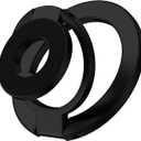 Magnetic Phone Ring Holder for Samsung Galaxy S26 S25 Ultra S25 S24 FE S24 Ultra, Removable Magsafe Phone Grip with Kickstand for iPhone 17 16e 16 Pro Max 16 Plus 15 14 Pro Max, Fit Magnetic Car Mount (black)