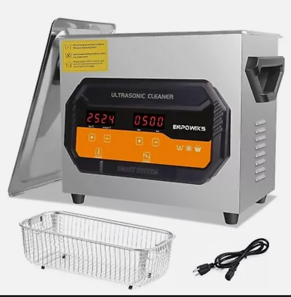 Enpowiks 3L Ultrasonic Cleaner with Heater & Timer, 40kHz SUS 304 Stainless Steel, Digital Control Ultrasonic Cleaning Machine for Jewelry, Watches, Glasses & More