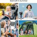 Ausic Misting Portable Stroller Fan, 100ml Mister Fan for Stroller, Safe Rechargeable Battery Baby Fans, Baby Essentials, Clip on Fans with Water Spray for Car Seat, Crib, Treadmill, Outdoor, Beach