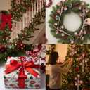 24 Pcs Red White Candy Cane Christmas Picks 16" Large Furry Spiral Curly Sprays Elf Ornaments Stems for Christmas Tree Topper Filler Party Vase Filler Wreath Garland